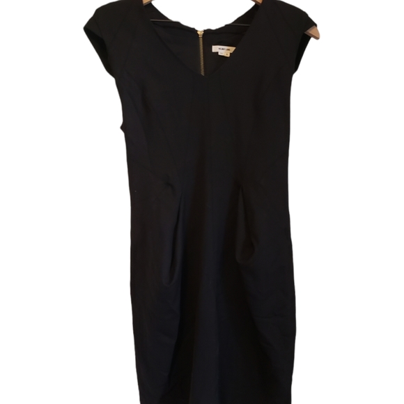 EUC Helmut Lang Wool Blend Cap Sleeve Alloy Sheath Dress - Picture 12 of 15